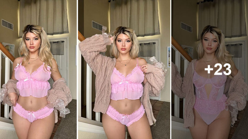 Which outfit do you think Gabi Champ looks more beautiful in?